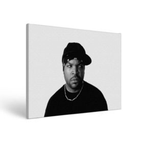 Холст прямоугольный с принтом Ice Cube в Белгороде, 100% ПВХ |  | Тематика изображения на принте: cube | hiphop | ice | legend | nwa | rap | рэп