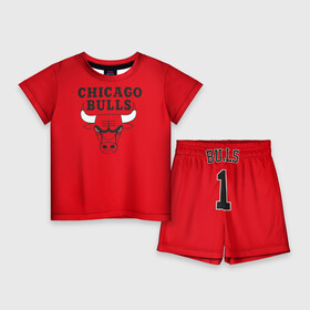 Детский костюм с шортами 3D с принтом Chicago Bulls в Белгороде,  |  | Тематика изображения на принте: bulls | chicago | chicago bulls | nba | баскетбол | буллз | нба | чикаго буллз