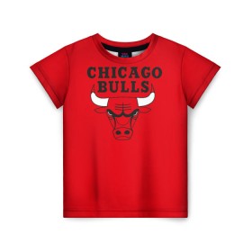 Детская футболка 3D с принтом Chicago Bulls в Белгороде, 100% гипоаллергенный полиэфир | прямой крой, круглый вырез горловины, длина до линии бедер, чуть спущенное плечо, ткань немного тянется | Тематика изображения на принте: bulls | chicago | chicago bulls | nba | баскетбол | буллз | нба | чикаго буллз