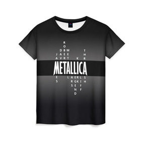 Женская футболка 3D с принтом Участники группы Metallica в Белгороде, 100% полиэфир ( синтетическое хлопкоподобное полотно) | прямой крой, круглый вырез горловины, длина до линии бедер | metallica | группа | джеймс хэтфилд | кирк хэмметт | ларс ульрих | метал | металика | металлика | миталика | музыка | роберт трухильо | рок | трэш | трэшметал | хард | хардрок | хеви | хевиметал