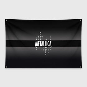 Флаг-баннер с принтом Участники группы Metallica в Белгороде, 100% полиэстер | размер 67 х 109 см, плотность ткани — 95 г/м2; по краям флага есть четыре люверса для крепления | metallica | группа | джеймс хэтфилд | кирк хэмметт | ларс ульрих | метал | металика | металлика | миталика | музыка | роберт трухильо | рок | трэш | трэшметал | хард | хардрок | хеви | хевиметал
