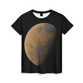 Женская футболка 3D с принтом Марс в Белгороде, 100% полиэфир ( синтетическое хлопкоподобное полотно) | прямой крой, круглый вырез горловины, длина до линии бедер | elon musk | space x | spacex | будущее | вселенная | вулкан | долина | илон маск | космические | космос | красная планета | кратер | маринер | марсиане | марсианин | небес | новый дом | путешествия | роскосмос