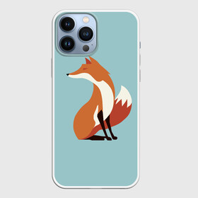 Чехол для iPhone 13 Pro Max с принтом Лисичка минималистичная в Белгороде,  |  | firefox | fox | low | lowpoly | poly | redfox | лис | лиса | лисица | лисонька | лоуполи | минимализм | огнелис