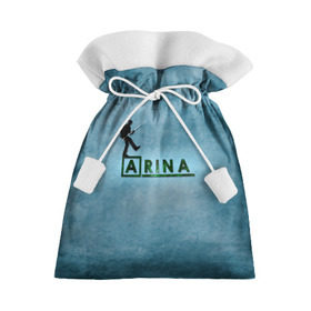 Подарочный 3D мешок с принтом Арина в стиле Доктор Хаус в Белгороде, 100% полиэстер | Размер: 29*39 см | Тематика изображения на принте: house | m.d. | бирюзовый