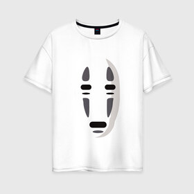Женская футболка хлопок Oversize с принтом Безликий Бог Каонаси_2 в Белгороде, 100% хлопок | свободный крой, круглый ворот, спущенный рукав, длина до линии бедер
 | аниме | миядзаки | унесенные призраками