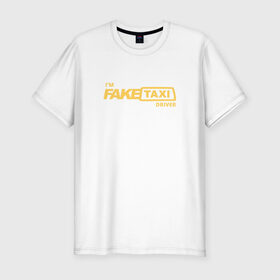 Мужская футболка премиум с принтом FakeTaxi в Белгороде, 92% хлопок, 8% лайкра | приталенный силуэт, круглый вырез ворота, длина до линии бедра, короткий рукав | Тематика изображения на принте: 