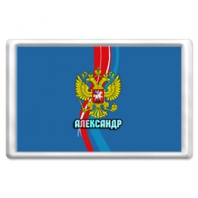 Магнит 45*70 с принтом Герб Александр в Белгороде, Пластик | Размер: 78*52 мм; Размер печати: 70*45 | александр | герб | имена | орел | патриот | россия | саша | страна