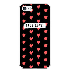 Чехол для iPhone 5/5S матовый с принтом True Love в Белгороде, Силикон | Область печати: задняя сторона чехла, без боковых панелей | 14 февраля | love | valentine | день святого валентина | любовь | сердечки