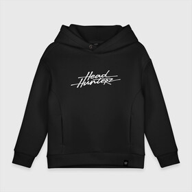 Детское худи Oversize хлопок с принтом Headhunterz в Белгороде, френч-терри — 70% хлопок, 30% полиэстер. Мягкий теплый начес внутри —100% хлопок | боковые карманы, эластичные манжеты и нижняя кромка, капюшон на магнитной кнопке | edm | hardstyle | headhunterz