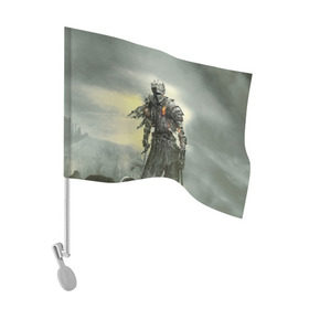 Флаг для автомобиля с принтом Dark Souls в Белгороде, 100% полиэстер | Размер: 30*21 см | dark | souls | дракон | души | игра | лордран | темные