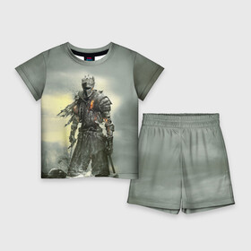 Детский костюм с шортами 3D с принтом Dark Souls в Белгороде,  |  | Тематика изображения на принте: dark | souls | дракон | души | игра | лордран | темные