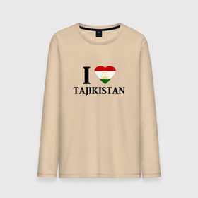 Мужской лонгслив хлопок с принтом Я люблю Таджикистан в Белгороде, 100% хлопок |  | tajik | tajikisan | tj | tjk | таджик | таджики | таджикистан | точикон