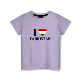 Детская футболка хлопок с принтом Я люблю Таджикистан в Белгороде, 100% хлопок | круглый вырез горловины, полуприлегающий силуэт, длина до линии бедер | tajik | tajikisan | tj | tjk | таджик | таджики | таджикистан | точикон