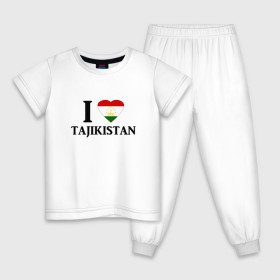 Детская пижама хлопок с принтом Я люблю Таджикистан в Белгороде, 100% хлопок |  брюки и футболка прямого кроя, без карманов, на брюках мягкая резинка на поясе и по низу штанин
 | Тематика изображения на принте: tajik | tajikisan | tj | tjk | таджик | таджики | таджикистан | точикон