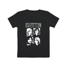 Детская футболка хлопок с принтом Группа Led Zeppelin в Белгороде, 100% хлопок | круглый вырез горловины, полуприлегающий силуэт, длина до линии бедер | led | led zeppelin | блюз | группа | джимми пейдж | джон генри бонэм | джон пол джонс | лед зепелен | лед зеппелин | метал | роберт плант | рок | тяжелый | фолк | хард | хардрок | хеви | хевиметал