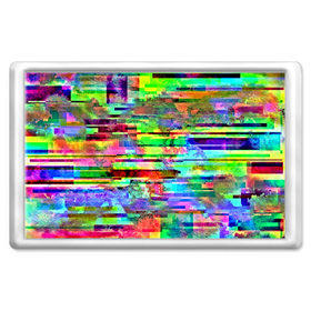 Магнит 45*70 с принтом Abstraction colorline в Белгороде, Пластик | Размер: 78*52 мм; Размер печати: 70*45 | glitch | глитч | глич | разноцветный | яркий