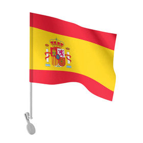 Флаг для автомобиля с принтом Флаг сборной Испании в Белгороде, 100% полиэстер | Размер: 30*21 см | испания | флаг испании