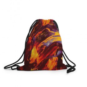 Рюкзак-мешок 3D с принтом Fire в Белгороде, 100% полиэстер | плотность ткани — 200 г/м2, размер — 35 х 45 см; лямки — толстые шнурки, застежка на шнуровке, без карманов и подкладки | abstract | color | colourful | абстракция | жара | лето | огонь | пламя | цвет | цветастый | цветной