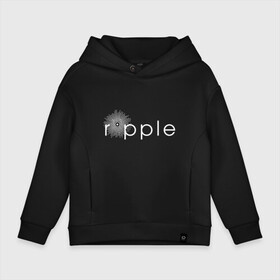 Детское худи Oversize хлопок с принтом Ripple в Белгороде, френч-терри — 70% хлопок, 30% полиэстер. Мягкий теплый начес внутри —100% хлопок | боковые карманы, эластичные манжеты и нижняя кромка, капюшон на магнитной кнопке | coin | ripple | биткоин | криптовалюта | рипл