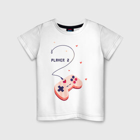 Детская футболка хлопок с принтом Perfect team в Белгороде, 100% хлопок | круглый вырез горловины, полуприлегающий силуэт, длина до линии бедер | 14 февраля | game | gamepad | love | player | игра | любовь