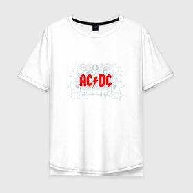Мужская футболка хлопок Oversize с принтом AC/DC в Белгороде, 100% хлопок | свободный крой, круглый ворот, “спинка” длиннее передней части | 