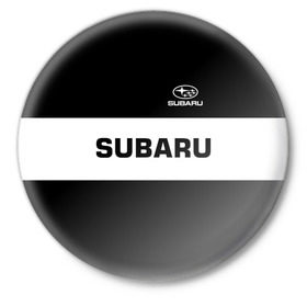 Значок с принтом SUBARU SPORT в Белгороде,  металл | круглая форма, металлическая застежка в виде булавки | subaru | автомобильные | машины | субару