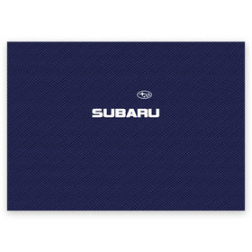 Поздравительная открытка с принтом SUBARU CARBON в Белгороде, 100% бумага | плотность бумаги 280 г/м2, матовая, на обратной стороне линовка и место для марки
 | Тематика изображения на принте: subaru | автомобильные | машины | субару