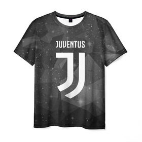 Мужская футболка 3D с принтом Juventus Cosmos в Белгороде, 100% полиэфир | прямой крой, круглый вырез горловины, длина до линии бедер | football | italia | juve | juventus | logo | sport | арт | италия | лига | лого | спорт | текстура | фк | футбол | футбольный клуб | эмблема | ювентус