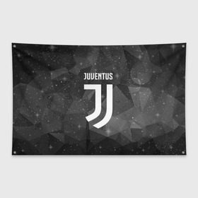 Флаг-баннер с принтом Juventus Cosmos в Белгороде, 100% полиэстер | размер 67 х 109 см, плотность ткани — 95 г/м2; по краям флага есть четыре люверса для крепления | football | italia | juve | juventus | logo | sport | арт | италия | лига | лого | спорт | текстура | фк | футбол | футбольный клуб | эмблема | ювентус