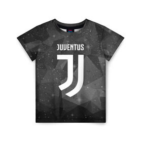 Детская футболка 3D с принтом Juventus Cosmos в Белгороде, 100% гипоаллергенный полиэфир | прямой крой, круглый вырез горловины, длина до линии бедер, чуть спущенное плечо, ткань немного тянется | football | italia | juve | juventus | logo | sport | арт | италия | лига | лого | спорт | текстура | фк | футбол | футбольный клуб | эмблема | ювентус