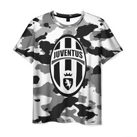 Мужская футболка 3D с принтом FC Juventus Camouflage в Белгороде, 100% полиэфир | прямой крой, круглый вырез горловины, длина до линии бедер | football | italia | juve | juventus | logo | sport | арт | италия | лига | лого | спорт | текстура | фк | футбол | футбольный клуб | эмблема | ювентус