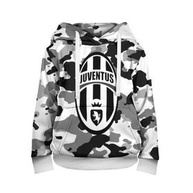 Детская толстовка 3D с принтом FC Juventus Camouflage в Белгороде, 100% полиэстер | двухслойный капюшон со шнурком для регулировки, мягкие манжеты на рукавах и по низу толстовки, спереди карман-кенгуру с мягким внутренним слоем | Тематика изображения на принте: football | italia | juve | juventus | logo | sport | арт | италия | лига | лого | спорт | текстура | фк | футбол | футбольный клуб | эмблема | ювентус