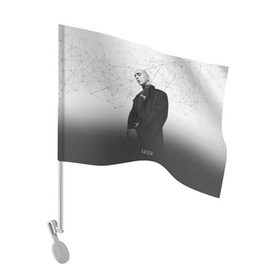 Флаг для автомобиля с принтом Хаски Geometry в Белгороде, 100% полиэстер | Размер: 30*21 см | rap | дмитрий кузнецов | рэп | рэпер | хаски
