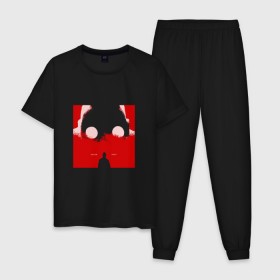 Мужская пижама хлопок с принтом Крот в Белгороде, 100% хлопок | брюки и футболка прямого кроя, без карманов, на брюках мягкая резинка на поясе и по низу штанин
 | rap | дмитрий кузнецов | рэп | рэпер | хаски