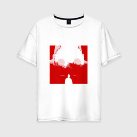 Женская футболка хлопок Oversize с принтом Крот в Белгороде, 100% хлопок | свободный крой, круглый ворот, спущенный рукав, длина до линии бедер
 | rap | дмитрий кузнецов | рэп | рэпер | хаски