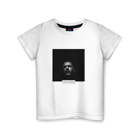 Детская футболка хлопок с принтом Смотрящий в Белгороде, 100% хлопок | круглый вырез горловины, полуприлегающий силуэт, длина до линии бедер | Тематика изображения на принте: rap | дмитрий кузнецов | рэп | рэпер | хаски