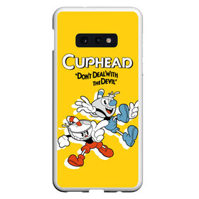 Чехол для Samsung S10E с принтом Cuphead в Белгороде, Силикон | Область печати: задняя сторона чехла, без боковых панелей | cuphead | капхед | компьтерная игра