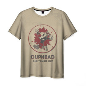 Мужская футболка 3D с принтом Cuphead в Белгороде, 100% полиэфир | прямой крой, круглый вырез горловины, длина до линии бедер | cuphead | капхед | компьтерная игра