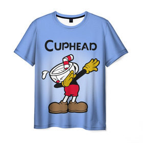 Мужская футболка 3D с принтом Cuphead в Белгороде, 100% полиэфир | прямой крой, круглый вырез горловины, длина до линии бедер | cuphead | капхед | компьтерная игра