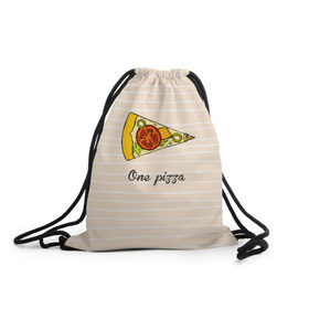Рюкзак-мешок 3D с принтом One Love, One Pizza в Белгороде, 100% полиэстер | плотность ткани — 200 г/м2, размер — 35 х 45 см; лямки — толстые шнурки, застежка на шнуровке, без карманов и подкладки | 