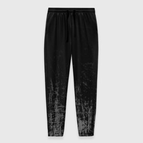 Мужские брюки 3D с принтом Black Grunge в Белгороде, 100% полиэстер | манжеты по низу, эластичный пояс регулируется шнурком, по бокам два кармана без застежек, внутренняя часть кармана из мелкой сетки | grunge | абстракция | гранж | черный