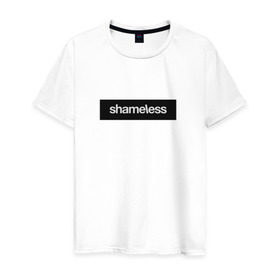 Мужская футболка хлопок с принтом Shameless в Белгороде, 100% хлопок | прямой крой, круглый вырез горловины, длина до линии бедер, слегка спущенное плечо. | shameless. | бесстыдники | бесстыжие | бесстыжих