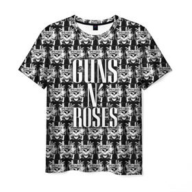 Мужская футболка 3D с принтом Guns n roses в Белгороде, 100% полиэфир | прямой крой, круглый вырез горловины, длина до линии бедер | Тематика изображения на принте: guns n roses | gunsnroses | ганз н роус | ганзес роус | ганзесроус | ганзнроус | дафф маккаган | диззи рид | мелисса риз | ричард фортус | рок | слэш | франк феррер | эксл роуз