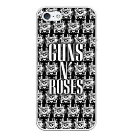 Чехол для iPhone 5/5S матовый с принтом Guns n roses в Белгороде, Силикон | Область печати: задняя сторона чехла, без боковых панелей | guns n roses | gunsnroses | ганз н роус | ганзес роус | ганзесроус | ганзнроус | дафф маккаган | диззи рид | мелисса риз | ричард фортус | рок | слэш | франк феррер | эксл роуз