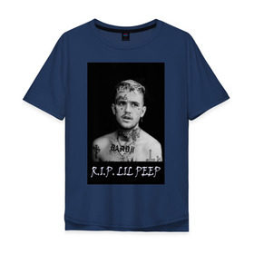 Мужская футболка хлопок Oversize с принтом Lil Peep - 109 в Белгороде, 100% хлопок | свободный крой, круглый ворот, “спинка” длиннее передней части | lil peep | лил пип | маленький пип