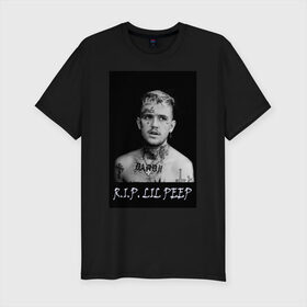 Мужская футболка премиум с принтом Lil Peep - 109 в Белгороде, 92% хлопок, 8% лайкра | приталенный силуэт, круглый вырез ворота, длина до линии бедра, короткий рукав | lil peep | лил пип | маленький пип