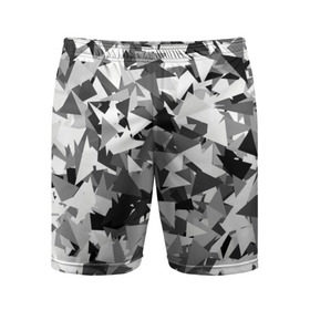 Мужские шорты 3D спортивные с принтом Городской серый камуфляж в Белгороде,  |  | армия | геометрический | геометрия | маскировка | милитари | паттерн | текстура | треугольники | чернобелый