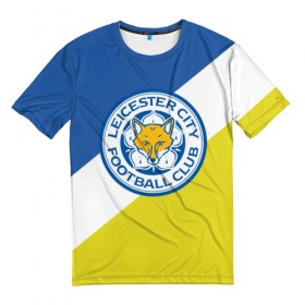 Мужская футболка 3D с принтом Leicester City FC в Белгороде, 100% полиэфир | прямой крой, круглый вырез горловины, длина до линии бедер | 