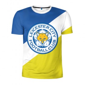 Мужская футболка 3D спортивная с принтом Leicester City FC в Белгороде, 100% полиэстер с улучшенными характеристиками | приталенный силуэт, круглая горловина, широкие плечи, сужается к линии бедра | 