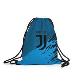 Рюкзак-мешок 3D с принтом FC Juventus abstract style в Белгороде, 100% полиэстер | плотность ткани — 200 г/м2, размер — 35 х 45 см; лямки — толстые шнурки, застежка на шнуровке, без карманов и подкладки | football | soccer | ювентус